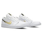 Air Jordan 1 Low Metallic Gold White