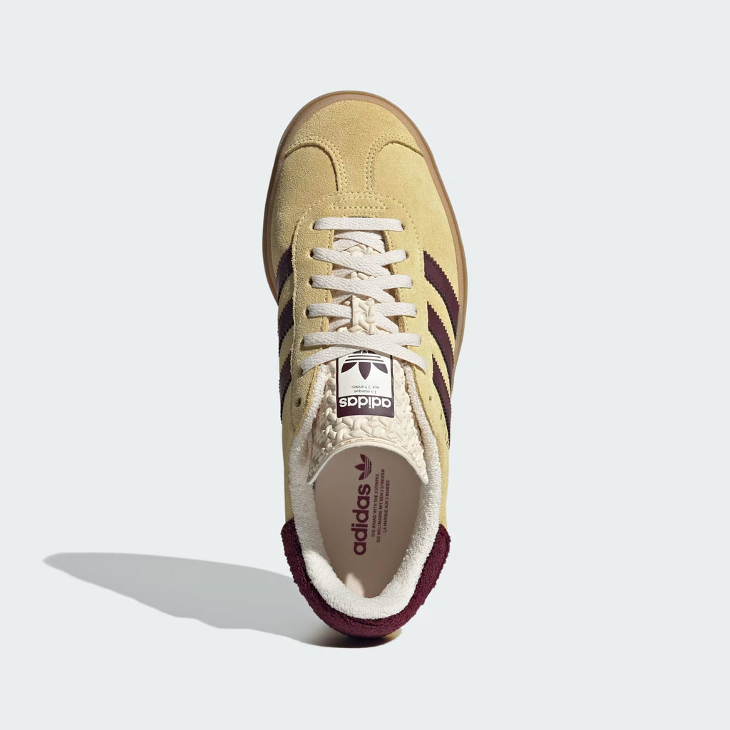 Adidas Gazelle Bold Almost Yellow Maroon