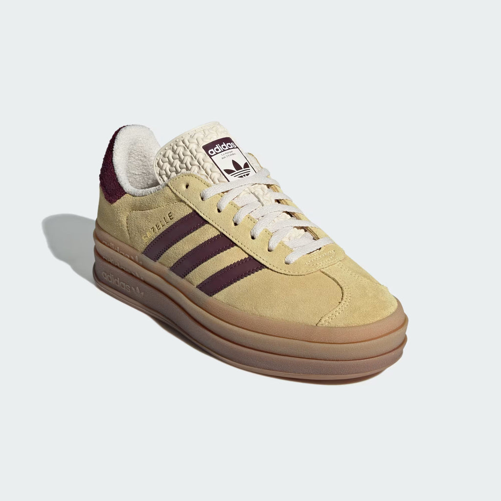Adidas Gazelle Bold Almost Yellow Maroon